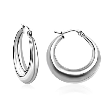 1 Pair Simple Style Classic Style Geometric Plating Stainless Steel Earrings