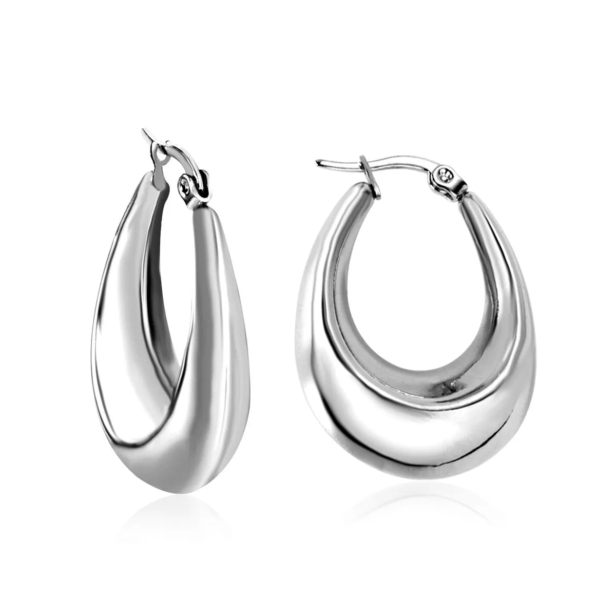 1 Pair Simple Style Classic Style Geometric Plating Stainless Steel Earrings