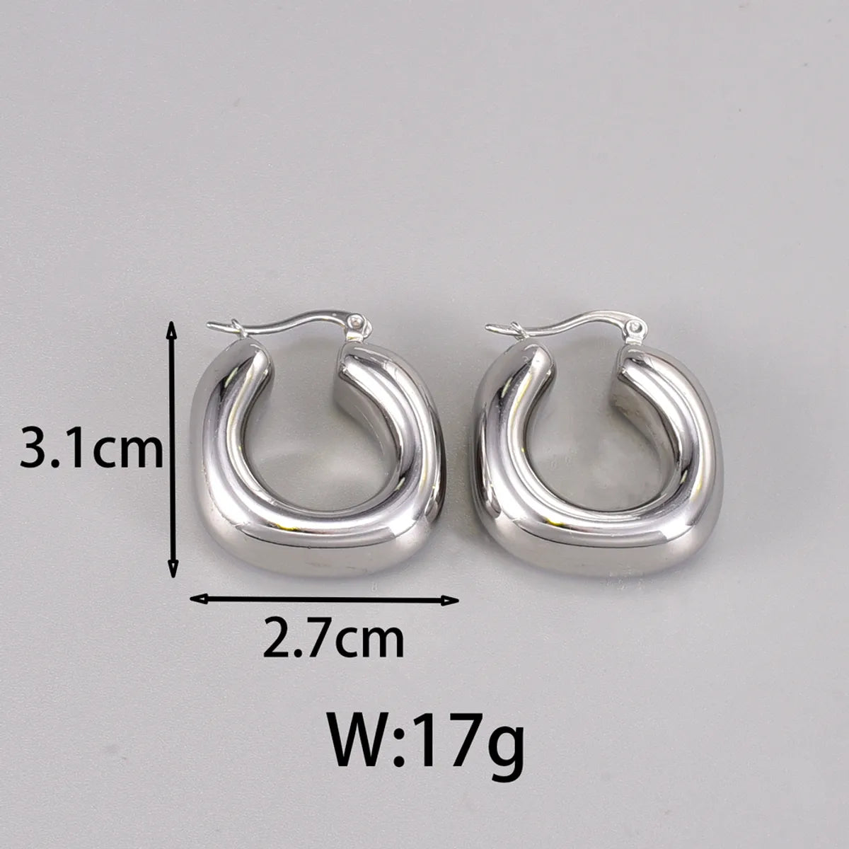 1 Pair Simple Style Classic Style Geometric Plating Titanium Steel 18k Gold Plated Earrings