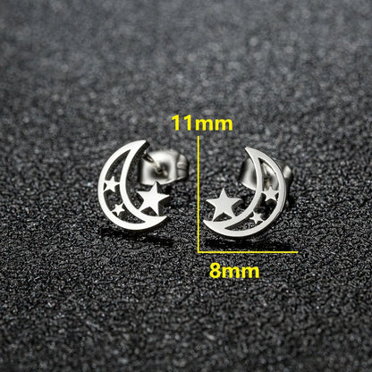 1 Pair Simple Style Classic Style Geometric Polishing Plating 304 Stainless Steel 18K Gold Plated Ear Studs