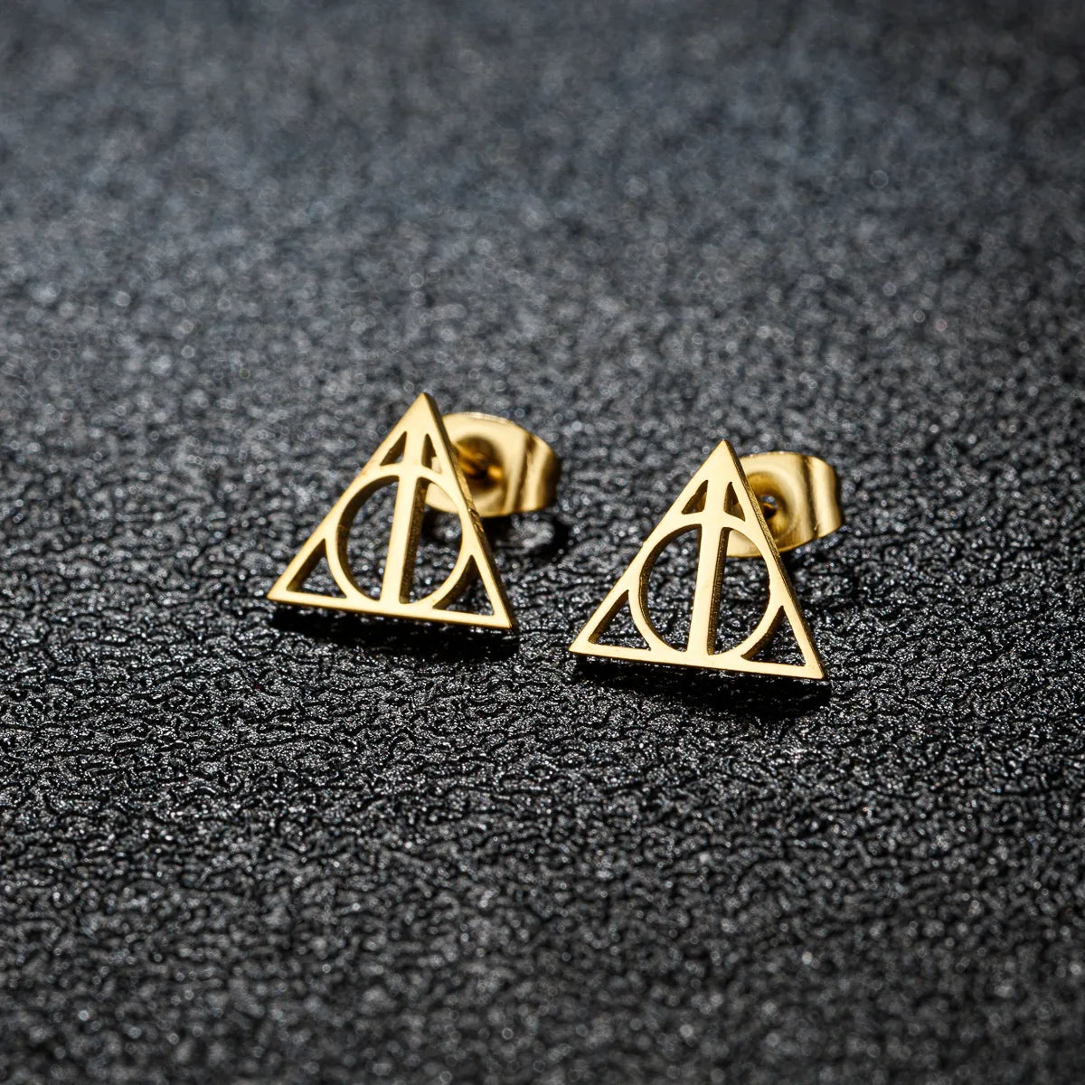 1 Pair Simple Style Classic Style Geometric Polishing Plating 304 Stainless Steel 18K Gold Plated Ear Studs