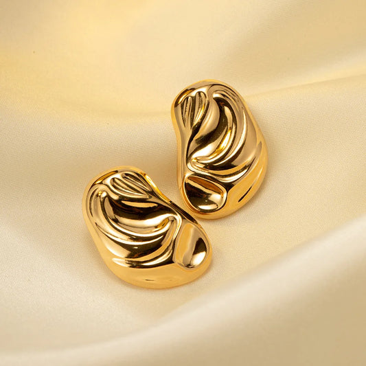 1 Pair Simple Style Classic Style Geometric Solid Color Plating 304 Stainless Steel Ear Studs