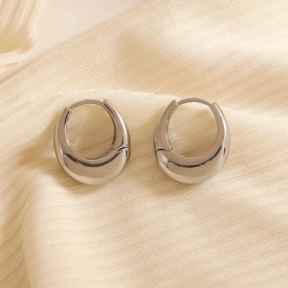 1 Pair Simple Style Classic Style Geometric Solid Color Plating Copper Gold Plated Silver Plated Ear Clip