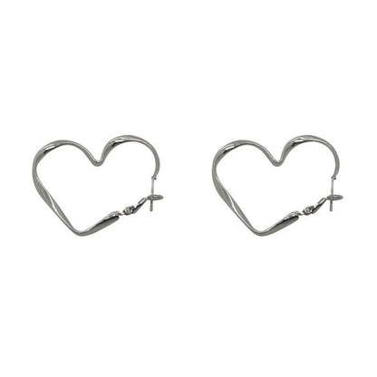 1 Pair Simple Style Classic Style Heart Shape Alloy Dangling Earrings