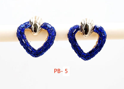 1 Pair Simple Style Classic Style Heart Shape Inlay 304 Stainless Steel Rhinestones Ear Studs