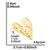 1 Pair Simple Style Classic Style Heart Shape Plating 304 Stainless Steel 18K Gold Plated Ear Studs