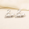 1 Pair Simple Style Classic Style Heart Shape Plating 304 Stainless Steel 18K Gold Plated Ear Studs