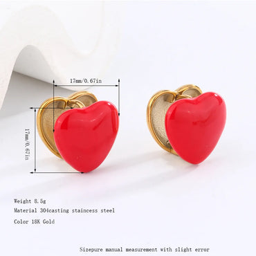 1 Pair Simple Style Classic Style Heart Shape Snake Scallop Enamel Plating Stainless Steel Titanium Steel 18K Gold Plated Ear Cuffs