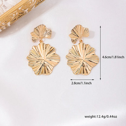 1 Pair Simple Style Classic Style Leaf Alloy Drop Earrings