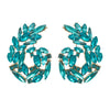 1 Pair Simple Style Classic Style Leaves Inlay Glass Rhinestones Ear Studs