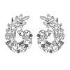 1 Pair Simple Style Classic Style Leaves Inlay Glass Rhinestones Ear Studs