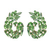 1 Pair Simple Style Classic Style Leaves Inlay Glass Rhinestones Ear Studs