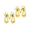 1 Pair Simple Style Classic Style Letter Gold Plated Ear Studs