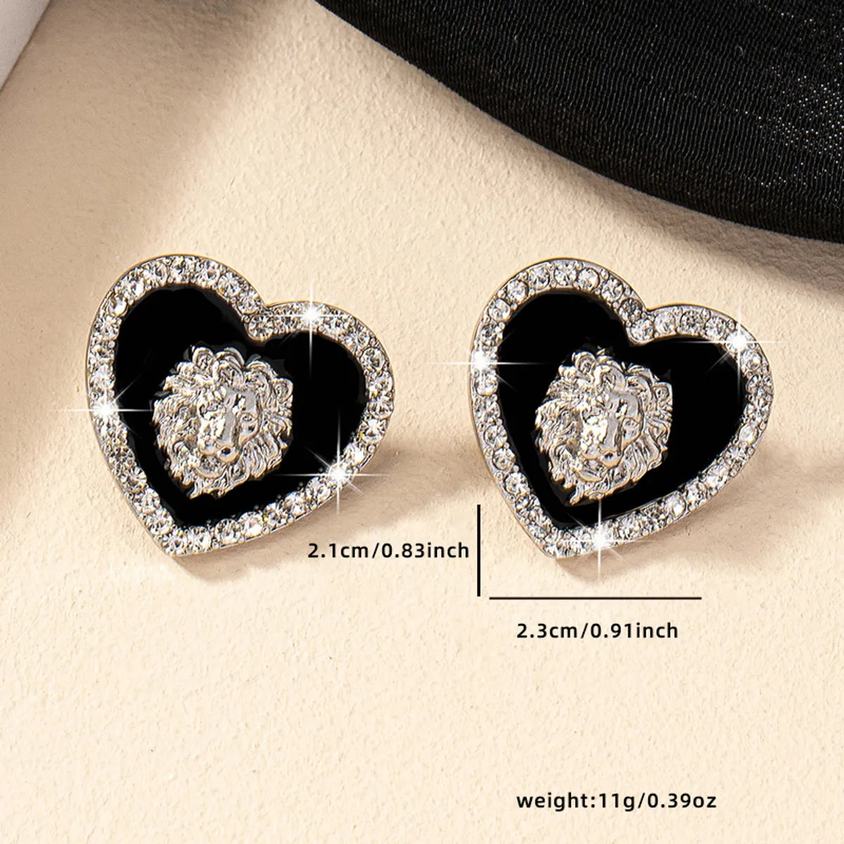 1 Pair Simple Style Classic Style Lion Bee Alloy Ear Studs