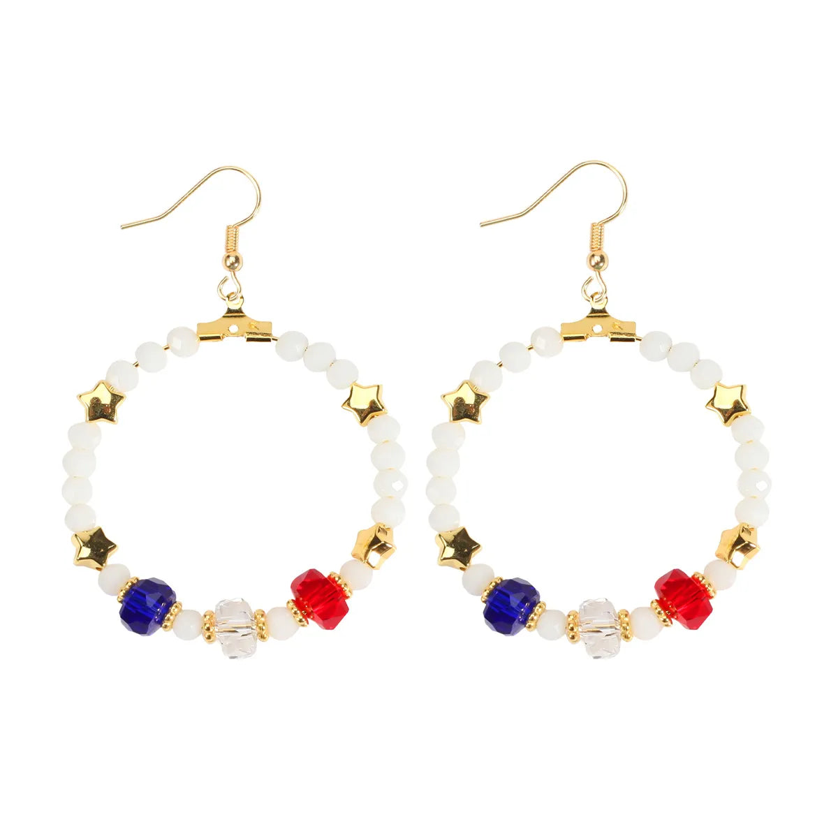 1 Pair Simple Style Classic Style Printing Printing Seed Bead Soft Clay Zinc Alloy Drop Earrings