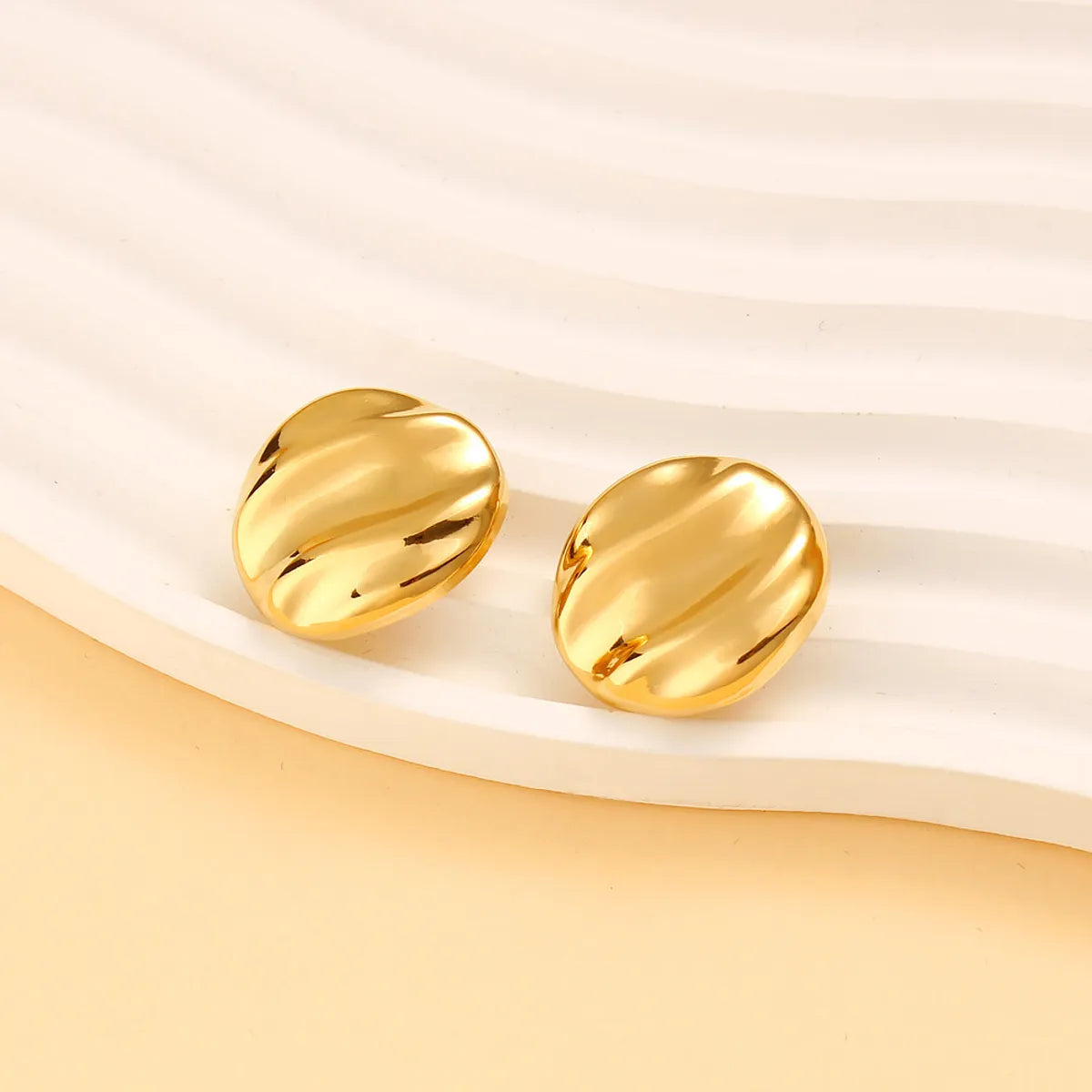 1 Pair Simple Style Classic Style Round 304 Stainless Steel 316 Stainless Steel  Ear Studs