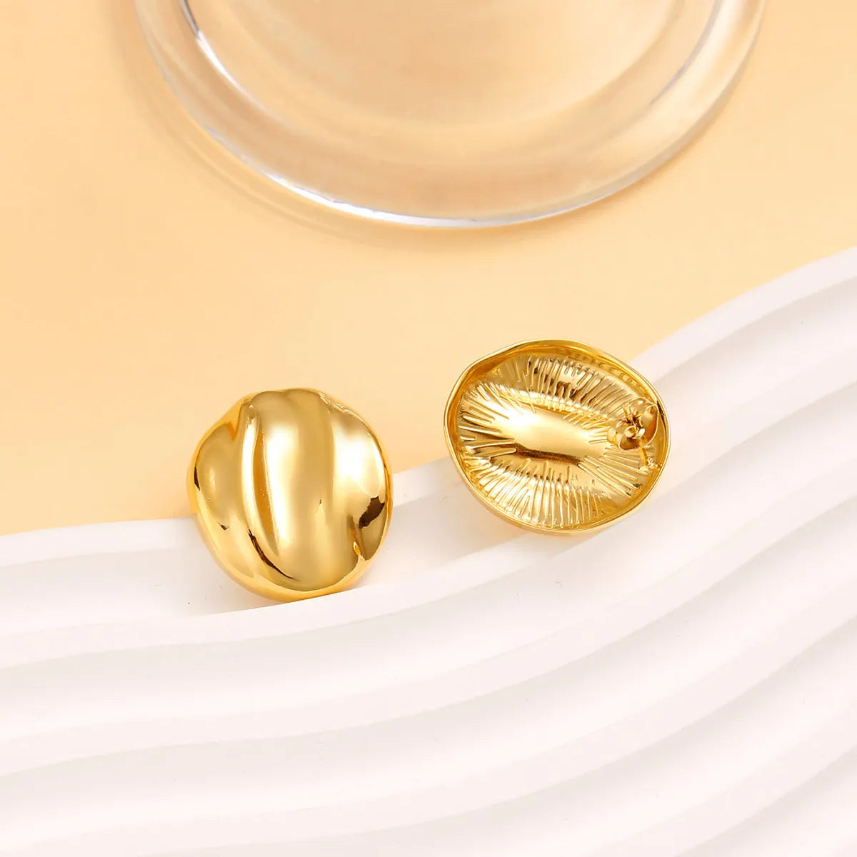 1 Pair Simple Style Classic Style Round 304 Stainless Steel 316 Stainless Steel  Ear Studs