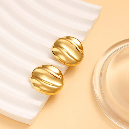 1 Pair Simple Style Classic Style Round 304 Stainless Steel 316 Stainless Steel  Ear Studs