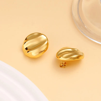 1 Pair Simple Style Classic Style Round 304 Stainless Steel 316 Stainless Steel  Ear Studs