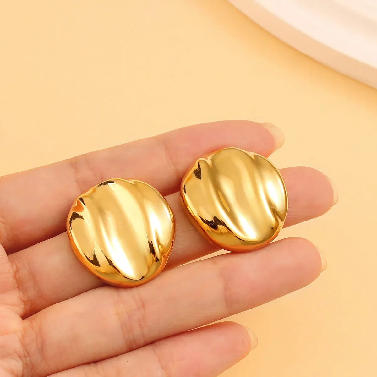 1 Pair Simple Style Classic Style Round 304 Stainless Steel 316 Stainless Steel  Ear Studs