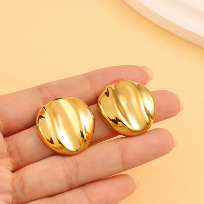 1 Pair Simple Style Classic Style Round 304 Stainless Steel 316 Stainless Steel  Ear Studs