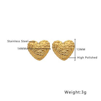 1 Pair Simple Style Classic Style Round Solid Color Plating 304 Stainless Steel Titanium Steel 18K Gold Plated Ear Studs