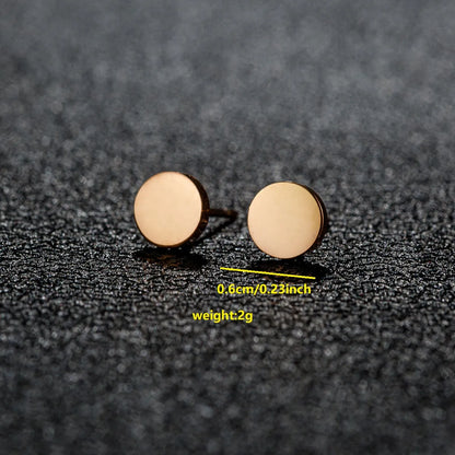 1 Pair Simple Style Classic Style Round Star Moon Hollow Out 304 Stainless Steel 18K Gold Plated Ear Studs