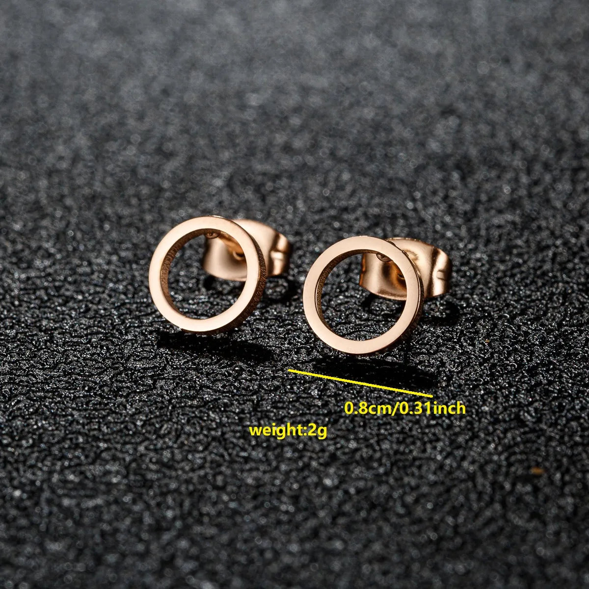 1 Pair Simple Style Classic Style Round Star Moon Hollow Out 304 Stainless Steel 18K Gold Plated Ear Studs