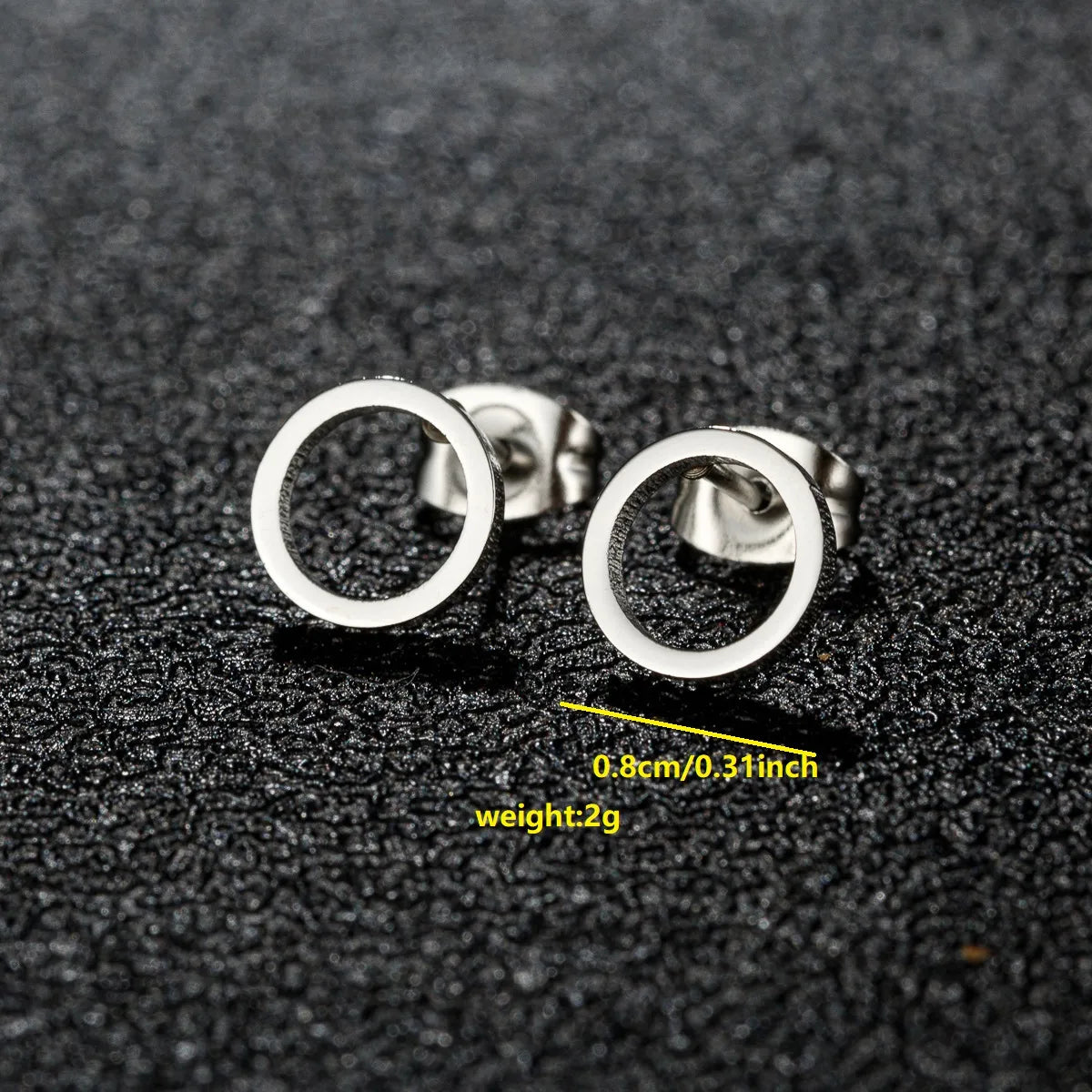 1 Pair Simple Style Classic Style Round Star Moon Hollow Out 304 Stainless Steel 18K Gold Plated Ear Studs