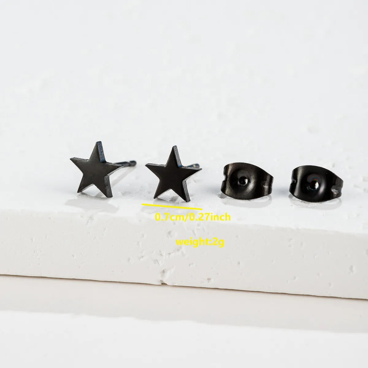 1 Pair Simple Style Classic Style Round Star Moon Hollow Out 304 Stainless Steel 18K Gold Plated Ear Studs