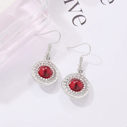 1 Pair Simple Style Classic Style Shiny Letter Inlay Alloy Rhinestones Drop Earrings