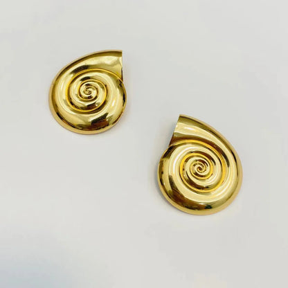 1 Pair Simple Style Classic Style Snails Alloy Ear Studs