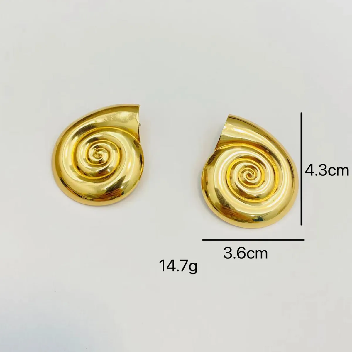 1 Pair Simple Style Classic Style Snails Alloy Ear Studs