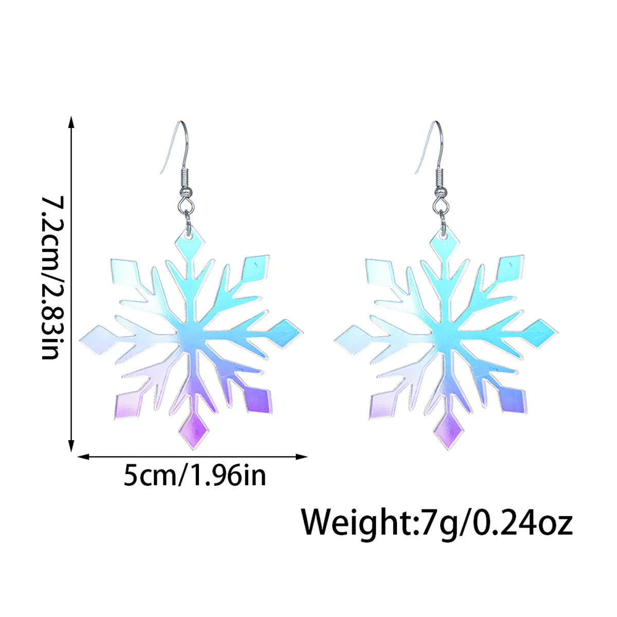 1 Pair Simple Style Classic Style Snowflake Arylic Drop Earrings