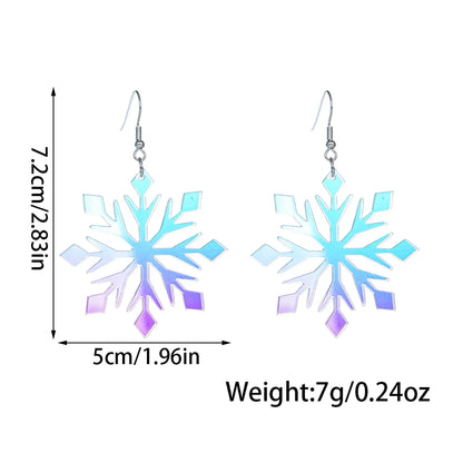 1 Pair Simple Style Classic Style Snowflake Arylic Drop Earrings