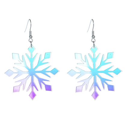 1 Pair Simple Style Classic Style Snowflake Arylic Drop Earrings