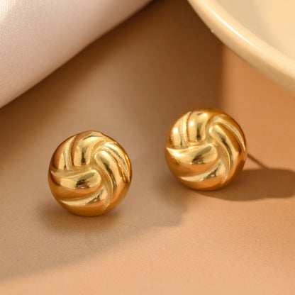 1 Pair Simple Style Classic Style Solid Color 304 Stainless Steel Ear Studs