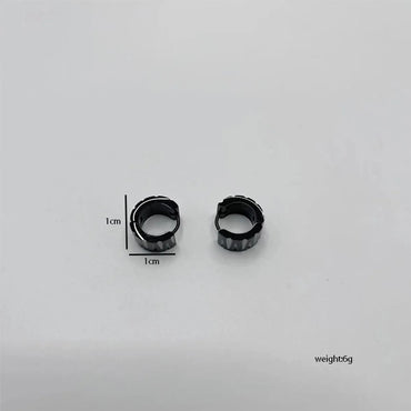 1 Pair Simple Style Classic Style Solid Color 316 Stainless Steel  Black Plated Earrings