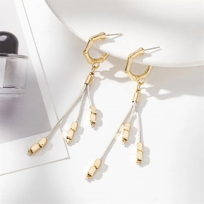 1 Pair Simple Style Classic Style Solid Color Alloy Drop Earrings