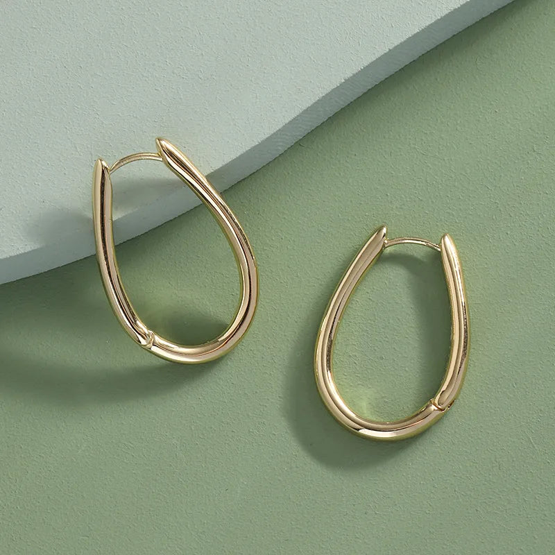 1 Pair Simple Style Classic Style Solid Color Alloy Earrings