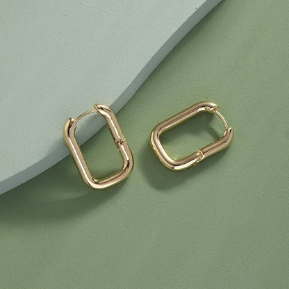 1 Pair Simple Style Classic Style Solid Color Alloy Earrings