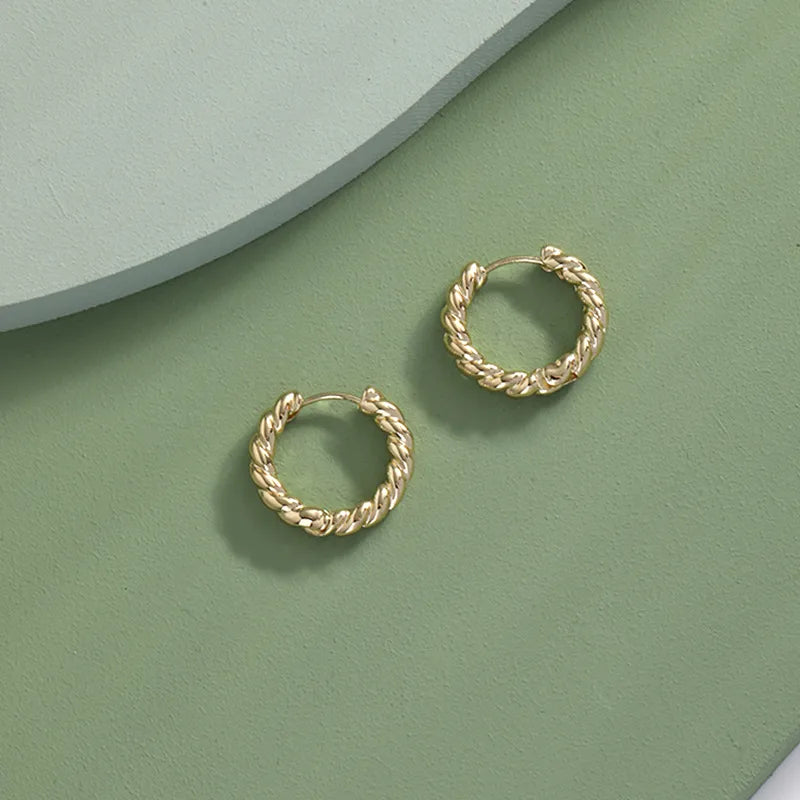 1 Pair Simple Style Classic Style Solid Color Alloy Earrings