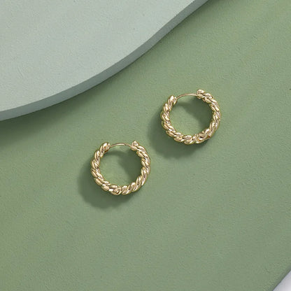 1 Pair Simple Style Classic Style Solid Color Alloy Earrings