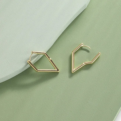 1 Pair Simple Style Classic Style Solid Color Alloy Earrings