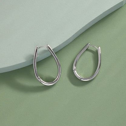 1 Pair Simple Style Classic Style Solid Color Alloy Earrings