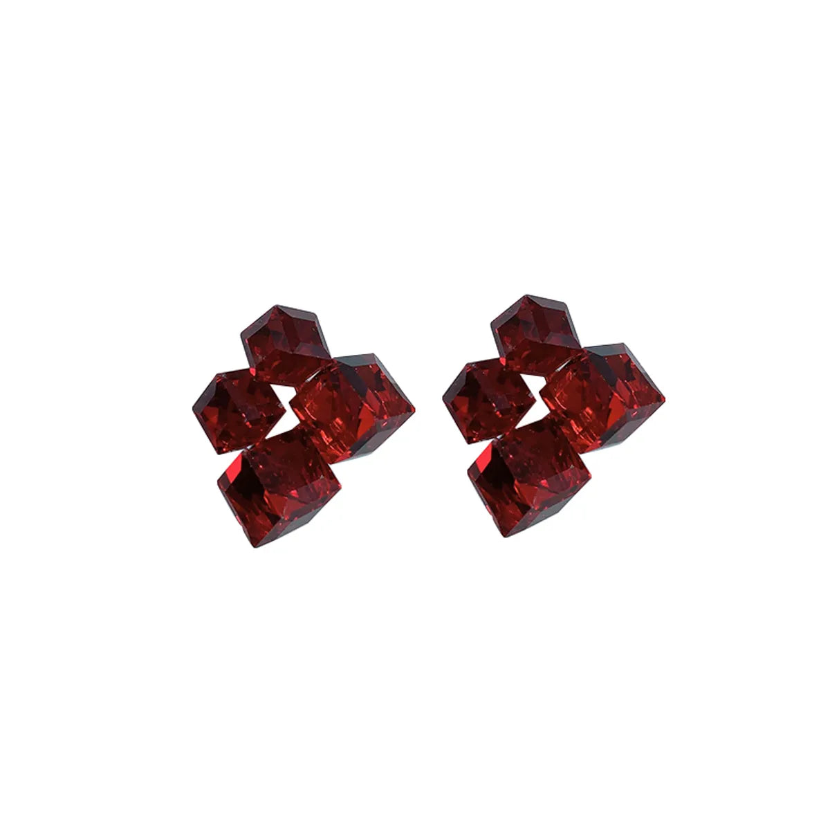 1 Pair Simple Style Classic Style Solid Color Artificial Crystal Alloy Ear Studs