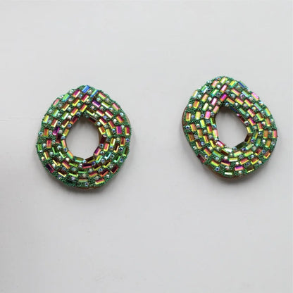 1 Pair Simple Style Classic Style Solid Color Arylic Iron Ear Studs