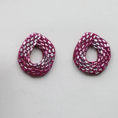 1 Pair Simple Style Classic Style Solid Color Arylic Iron Ear Studs