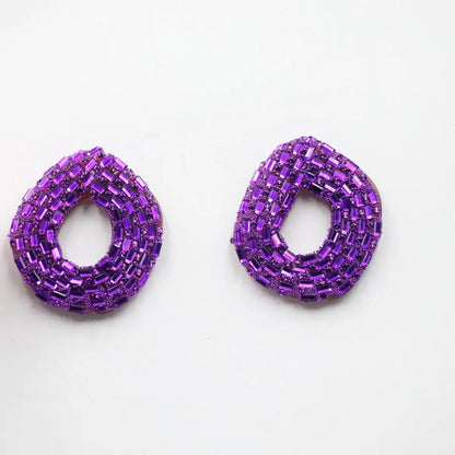 1 Pair Simple Style Classic Style Solid Color Arylic Iron Ear Studs