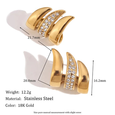 1 Pair Simple Style Classic Style Solid Color Inlay 304 Stainless Steel Rhinestones Ear Studs